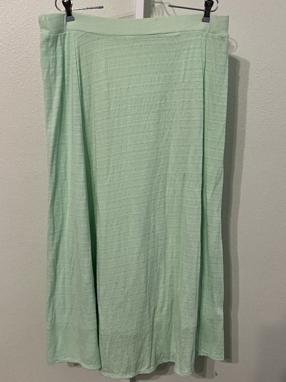 Cato Women Mint Green 2-Layered Knit Maxi Skirt SZ 18/20W